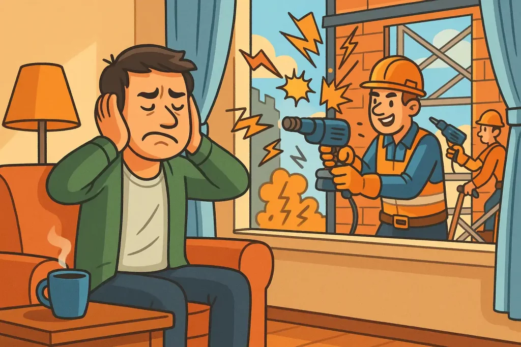 Muss ein Mieter Lärm durch Bauarbeiten im Haus dulden?